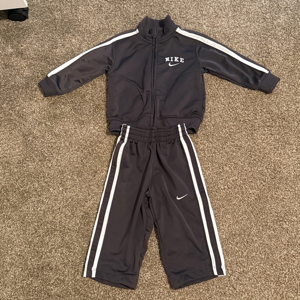 Nike Gray and White Tracksuit Size 12 months